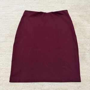 Aritzia Sunday Best Women's Pencil Skirt Burgundy Wine Size L